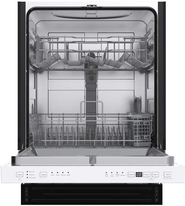 GE® 24" White Top Control Built-In Dishwasher-1