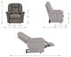 La-Z-Boy® Jasper Stone Leather Power Wall Recliner with Headrest and Lumbar-2