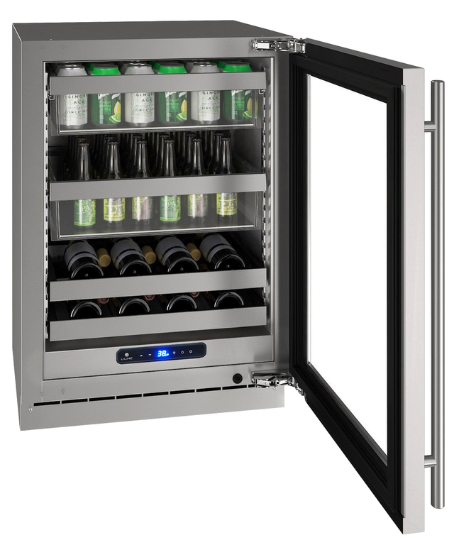 U-Line® 24" Stainless Steel Wine Cooler-2