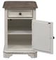 Liberty Furniture Magnolia Weathered Bark Chairside Table with Antique White Base-4