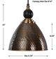 Uttermost® Adastra Antique Brass 1-Light Pendant-2