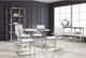 Mazin Furniture Lyrica Glass Top Round Dining Table with Chrome Base -2