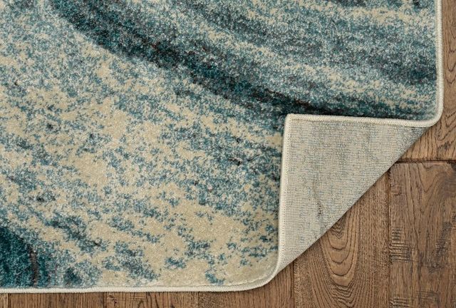 KAS Rugs Illusions Teal Contempo 5'x8' Area Rug-2