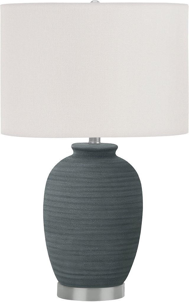 Monarch Specialties Inc. 24"H Blue Ceramic Table Lamp-0