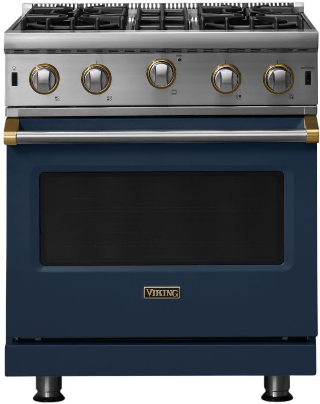 Viking® 5 Series 30" Slate Blue Pro Style Gas Range-0
