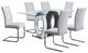 Global Furniture USA D1628DT 7-Piece Silver/White Dining Set-0