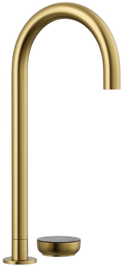KOHLER® Aquifer® Vibrant Brushed Moderne Brass 4-in-1 Tall Arc Beverage Faucet-0