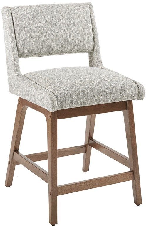Olliix by INK+IVY Light Grey Boomerang Counter Stool-0