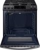 Samsung 30" Fingerprint Resistant Black Stainless Steel Front Control Slide-In Gas Range-2