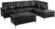 Homelegance® Barrington 3-Piece Black Right-Arm Facing Sectional and Chaise with Ottoman-0