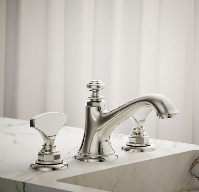 KOHLER® Artifacts® Vibrant Polished Nickel T-Handle Bathroom Sink Faucet Handles-1