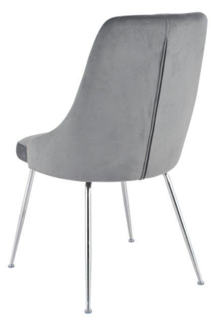 Mazin Furniture Plumeria Gray Dining Side Chair -3