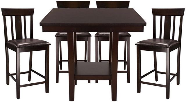 Mazin Furniture Diego 5-Piece Espresso Counter Height Dining Room Set-0