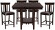 Mazin Furniture Diego 5-Piece Espresso Counter Height Dining Room Set-0