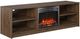 Ameriwood Home Noble Walnut 65" Electric Fireplace Media Console-2