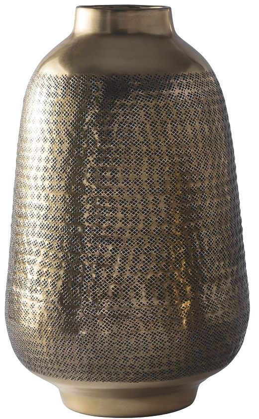 Signature Design by Ashley® Miette 2-Piece Antique Brass Vase Set-1