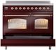 Ilve® Nostalgie II Series 40" Burgundy Pro Style Induction Range-4