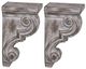 A & B Home 2-Piece Distressed Resin Architectural Corbel Set-0