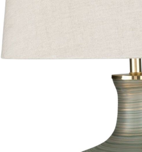 Surya Ollie Antiqued Emerald/Brushed Sage Table Lamp-1