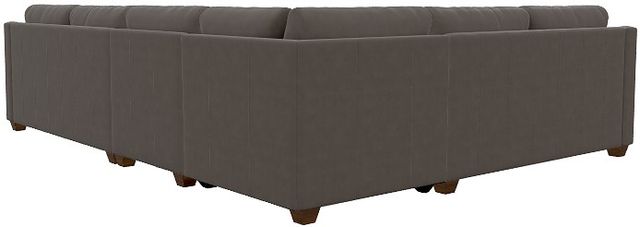 La-Z-Boy® Charlie Greystone Leather Sectional with Custom Layout Options-3