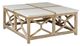 Uttermost® Catali Ivory Limestone Top Coffee Table with Warm Oatmeal Wash Base-0