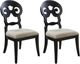 Riverside Furniture Mix-N-Match Chairs 2-Piece Beige/ Rubbed Black Scroll Back Upholstered Dining Side Chair Set-4