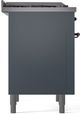 Ilve® Nostalgie II Series 36" Blue Grey Pro Style Dual Fuel Range-3