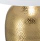 A & B Home Gold/White Round Aluminum Sheet Fabric Shade Table Lamp-3