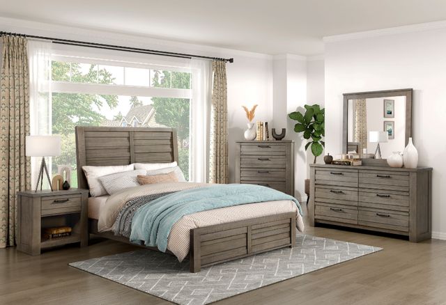 Homelegance® Longview Gray Full Panel Bed-1