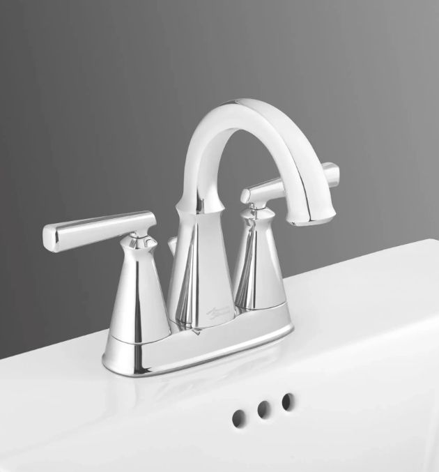 American Standard Edgemere® Polished Chrome 4" Centerset 2-Handle Bathroom Faucet with Lever Handles-1