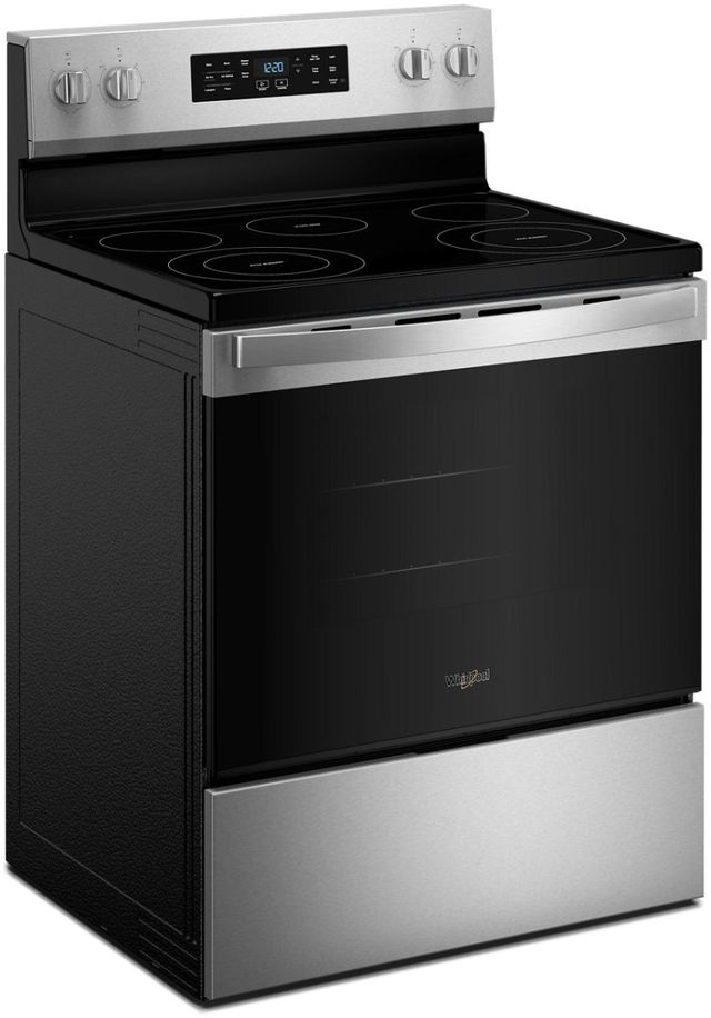 Whirlpool® 30" Fingerprint Resistant Stainless Steel Freestanding Electric Range with Air Cooking Technology-3
