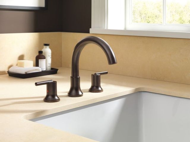 Delta Trinsic® 10" Venetian Bronze Roman Tub Faucet Trim-2