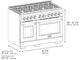 ZLINE 48" Stainless Steel Pro Style Gas Range with 8 Burner Cooktop-2