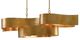 Currey & Company Grand Lotus Antique Gold Leaf Oval Chandelier-0