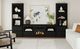 Elements International Rosalie Black 71" TV Console with Fireplace Insert -5