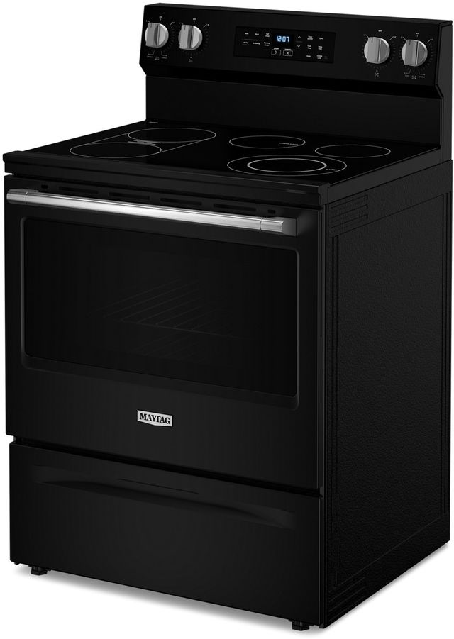 Maytag® 30" Black Freestanding Electric Range with No Preheat Air Fry and Air Baking-4