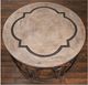 Riverside Furniture Estelle Washed Gray Round Coffee Table with Black Base-1