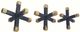 A & B Home 3-Piece Black/Gold Xylo Decorative Objects Set-2