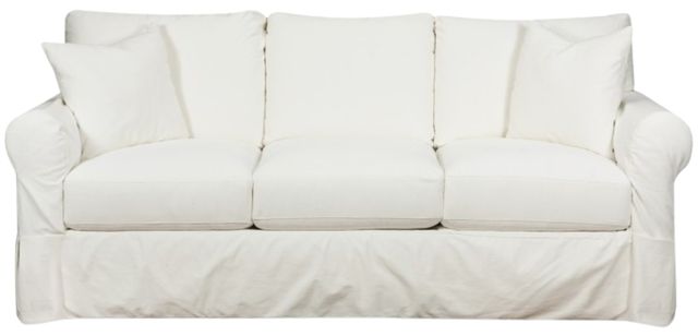 Fusion Furniture Sutton Snow 91" Slipcovered Sofa-0