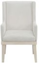 Elements International Avalanche Antique White Dining Arm Chair-3