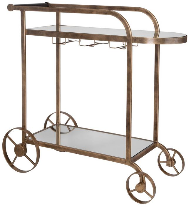 Uttermost® Carrinho Antique Brass Bar Cart