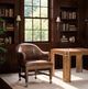 Hooker® Furniture Archives Brown Dining Game Table with Mottled Amber Base-1