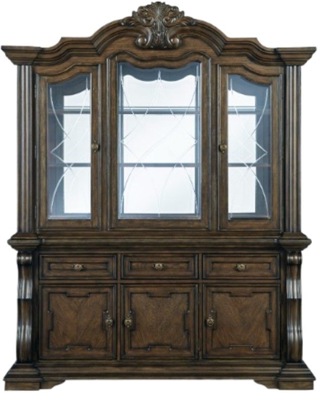 Signature Design by Ashley® Maylee Dark Brown Dining Buffet and Hutch-1