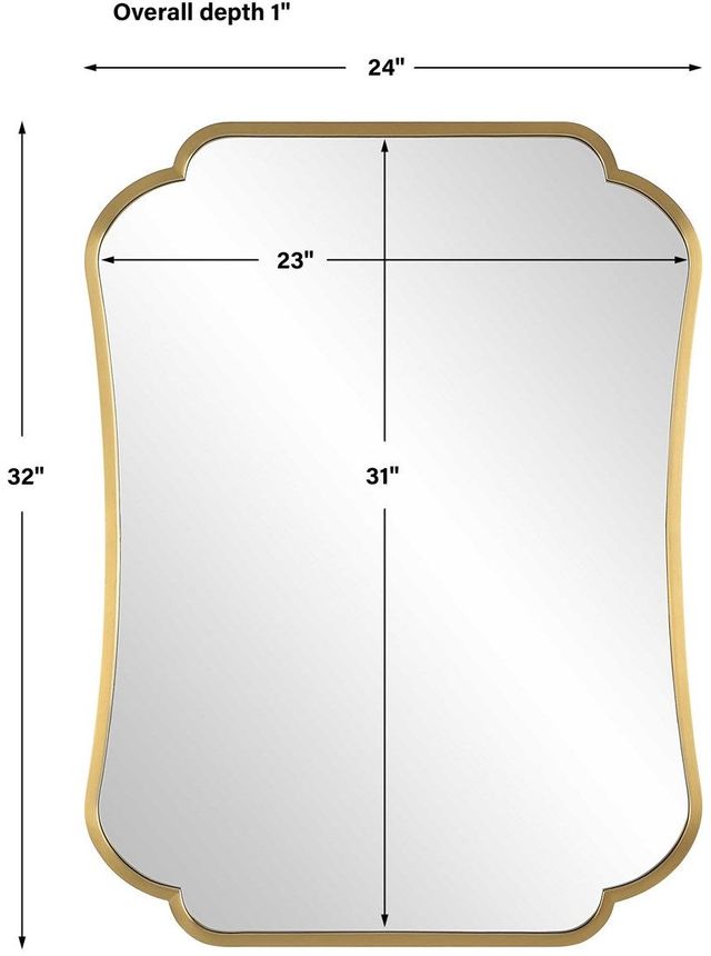Uttermost® Athena Brushed Brass Mirror-2