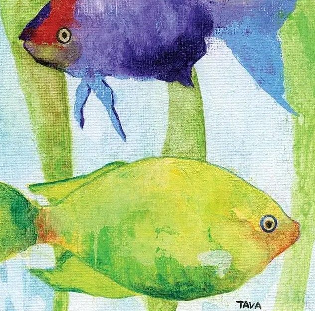 Classy Art Iridescent Fish I by Janet Tava Wall Art-1