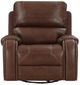 Homelegance® Newnan Brown Swivel Glider Manual Reclining Chair-2