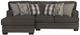 Jackson Furniture Crawford 2-Piece Metal Left-Arm Facing Loveseat Sectional and Chaise-1