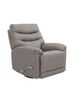 Man Wah Sky Gray Leather Swivel Glider Recliner-2