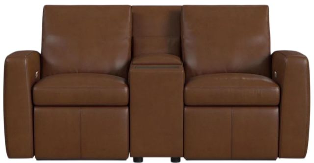 Flexsteel® Aria Sedona Leather Power Reclining Loveseat with Console-2