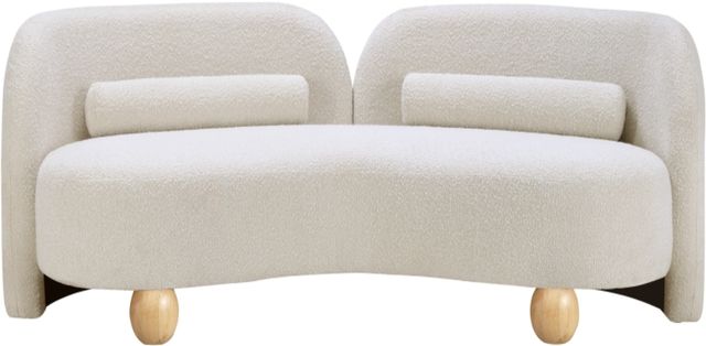 Meridian Furniture Daphne Cream Boucle Fabric Sofa-2